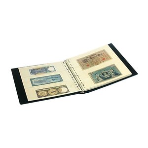 Album SRS, incl. 20 Transparante bladen (10 x 830, 10 x 831) met 20 tussenbladen (Champagne) - Zwart - 4 Rings - Afm: 305 x 317 x 50 mm