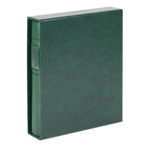 Album Classic (1103Y), incl. boite de protection et sans feuilles - Vert - 13 Anneaux - Dim: 200 x 235 x 40 mm