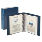 Album Classic (1103Y), inkl. 20 Klarsicht Blätter (819) und Schutzkassette - Blau - 13 Ringe - Abm: 200 x 235 x 40 mm ■ pro Satz