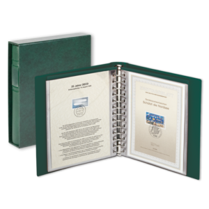 Album Classic (1103Y), incl. 20 Transparante bladen (819) en cassette - Groen - 13 Rings - Afm: 200 x 235 x 40 mm