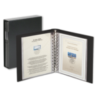 Album Classic (1103Y), inkl. 20 Klarsicht Blätter (819) und Schutzkassette - Schwarz - 13 Ringe - Abm: 200 x 235 x 40 mm ■ pro Satz