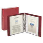 Album Classic (1103Y), incl. 20 Transparante bladen (819) en cassette - Wijnrood - 13 Rings - Afm: 200 x 235 x 40 mm ■ per set