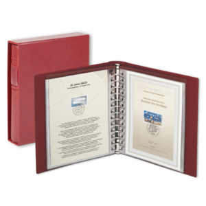 Album Classic (1103Y), incl. 20 Crystal Clear sheets (819) and slipcase - Wine red - 13 Rings - Dim: 200 x 235 x 40 mm
