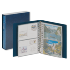 Album Classic (1103Y), inkl. 20 Klarsicht Blätter (811) und Schutzkassette - Blau - 13 Ringe - Abm: 200 x 235 x 40 mm ■ pro Satz