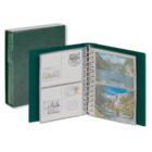 Album Classic (1103Y), inkl. 20 Klarsicht Blätter (811) und Schutzkassette - Grün - 13 Ringe - Abm: 200 x 235 x 40 mm ■ pro Satz