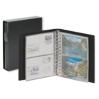 Album Classic (1103Y), inkl. 20 Klarsicht Blätter (811) und Schutzkassette - Schwarz - 13 Ringe - Abm: 200 x 235 x 40 mm ■ pro Satz