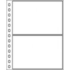 Feuilles de pochettes - 2 compartiment(s): 155 x 110 mm - Classic - Transparent - 4 Anneaux ■ par 10 pcs.