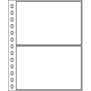 Insert sheets - 2 compartment(s): 155 x 110 mm - Classic () - Transparent - 4 Rings