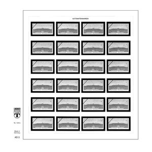 Pre-printed sheet, type: AS -  N°: 2 - Schloß Sanssouci, Postsdam - Germany - sheet for Dispencer strips - Lindner, T-Blanco  (champagne colored)