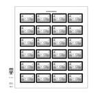 Pre-printed sheet, type: AS -  N°: 3 - Postemblem - Germany - sheet for Dispencer strips - Lindner, T-Blanco  (champagne colored)