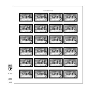 Feuille pré-imprimée, type: AS -  N°: 6 - Brandenburger Tor, Berlin - Allemagne - feuille pour Bandes Automatiques - Lindner, T-Blanco  (couleur champagne)