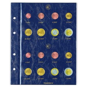 Vista, Sheets (4 rings) Euro coin sets (2 sets) Transparent - dim: 202 x 252 mm.