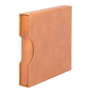 Album Regular (1104), incl. cassette en zonder bladen - Lichtbruin - 18 Rings - Afm: 305 x 317 x 50 mm