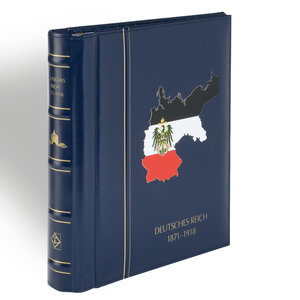 Album -  Deutsches Reich, Zeitraum 1871-1918 - Typ Perfect DP (Classic) - inkl. Blätter und Schutzkassette - Blau - Leuchtturm ()