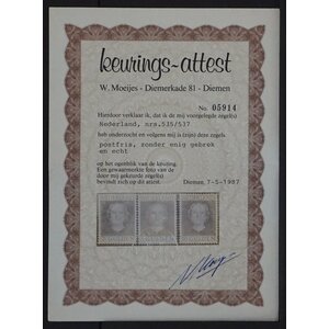 NVPH -   534-537, Postage stamps (Netherlands), Issued in the year:  1949, Mint Not Hinghed (MNH) - Expert certificate