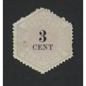 NVPH - TG   2, Telegraph stamp (Netherlands), Issued in the year:  1879, Mint Hinghed (MH)