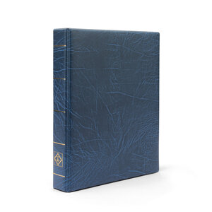 Album Optima (F  Easy), exkl. Blätter und ohne Schutzkassette - Blau - 4 Ringe - Abm: 240 x 270 x 40 mm