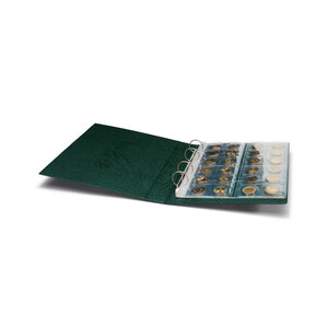 Album Optima (F  Easy), excl. bladen en zonder cassette - Groen - 4 Rings - Afm: 240 x 270 x 40 mm