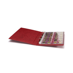 Album Optima (F  Easy), excl. feuilles et sans boite de protection - Rouge - 4 Anneaux - Dim: 240 x 270 x 40 mm