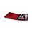 Album Optima (F), incl. cassette en zonder bladen - Rood - 4 Rings - Afm: 240 x 270 x 40 mm
