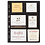 Insert sheets, Black 2-sided use - 3 compartments horizontal - LEUCHTTURM, Grande - type 3.S - 4 Rings - Pocket dim: 216x98 mm. ■ per piece