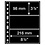 Insert sheets, Black 2-sided use - 3 compartments horizontal - LEUCHTTURM, Grande - type 3.S - 4 Rings - Pocket dim: 216x98 mm. ■ per piece
