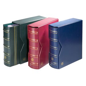 Album Optima Gigant (Classic), incl. boite de protection et sans feuilles - Bleu - 4 Anneaux - Dim: 245 x 270 x 75 mm