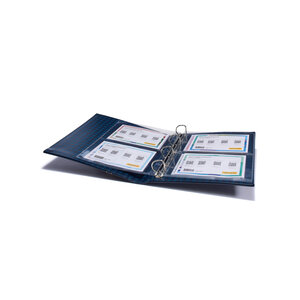 Album Vario (Classic), inkl. Schutzkassette und ohne Blätter - Blau - 4 Ringe - Abm: 255 x 310 x 60 mm