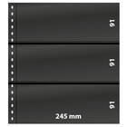 Feuilles de pochettes - 3 compartiment(s): 245 x 91 mm - Omnia (03) - Noir - 18 Anneaux ■ par pc.