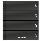 Einsteckblätter - 4 er Einteilung: 245 x 67 mm - Omnia (04) - Schwarz - 18 Ringe ■ pro Stück