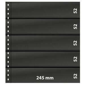 Insteekblad - 5 vaks indeling: 245 x 52 mm - Omnia (05) -  - Zwart - 18 Rings