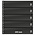 Feuilles de pochettes - 5 compartiment(s): 245 x 52 mm - Omnia (05) - Noir - 18 Anneaux ■ par pc.