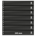 Einsteckblätter - 7 er Einteilung: 245 x 34 mm - Omnia (07) - Schwarz - 18 Ringe ■ pro Stück