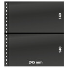 Feuilles de pochettes - 2 compartiment(s): 245 x 140 mm - Omnia (02) - Noir - 18 Anneaux ■ par pc.