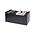 Leuchtturm, Opbergbox, Logic - Muntensets 152x130 mm. (20x)  Zwart - afm: 300x160x165 mm. ■ per st.