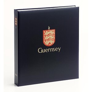 Album - Guernsey, Zeitraum 1969-1999 - Teil   I - Typ DeLuxe - inkl. Blätter und Schutzkassette - Blau - Davo (2 Löcher)