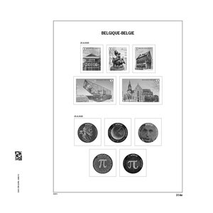 Supplement year: 2025 - Belgium - type: DeLuxe - sheets for Stamps out of Blocks (1b), N°: 314a-g (7 pcs.) - Davo (2 Holes)