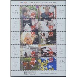 NVPH -  2199-2208, Sheetlets (Netherlands), Issued in the year:  2003, Used (U)