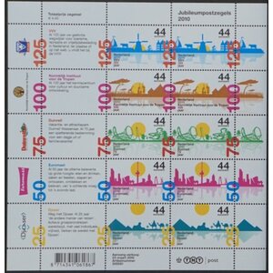 NVPH -  2708-2712, Sheetlets (Netherlands), Issued in the year:  2010, Used (U)