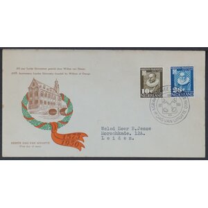 NVPH - E    3, First Day Cover (Netherlands), Issued in the year:  1950, Addressed (A) - Open flap (OF)