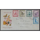 NVPH - E    4, Couvertures Premier Jour, Émis de l'année:  1950, Adressée (A) - Rabat ouvert (OF)