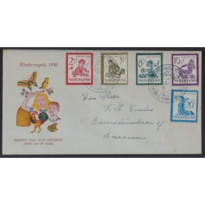 NVPH - E    4, First Day Cover (Netherlands), Issued in the year:  1950, Addressed (A) - Open flap (OF)