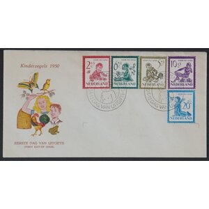 NVPH - E    4, Couvertures Premier Jour, Émis de l'année:  1950, Adressée (A) - Rabat fermé (CF)