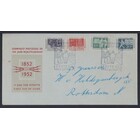 NVPH - E   10, Couverture Premier Jour (Pays-Bas), Émis de l'année:  1952, Adressée (A) - Rabat ouvert (OF)