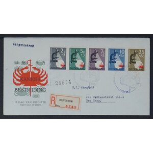 NVPH - , Couverture Premier Jour (Pays-Bas), Émis de l'année:  1955, Adressée (A) - Rabat ouvert (OF)