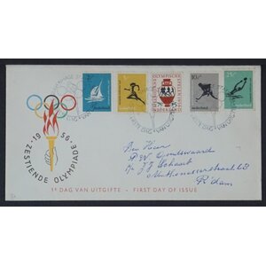 NVPH - E   26, Ersttagsbriefe (Niederlande), Ausgegeben im Jahr:  1956, Adressiert (A) - Offene Klappe (OF)