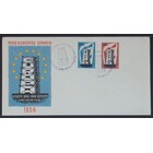 NVPH - E   27, First Day Cover (Netherlands), Issued in the year:  1956, Address erased (ERA) - Open flap (OF)