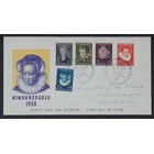 NVPH _ FDC   E.28, Eerste Dag envelop, Uitgegeven in het jaar:  1956, Geadresseerd (A) - Dichte klep (CF)