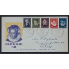 NVPH - E   28, Eerste Dag envelop, Uitgegeven in het jaar:  1956, Geadresseerd (A) - Gesloten klep (CF)