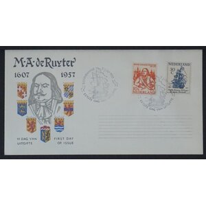 NVPH - E   30, First Day Cover (Netherlands), Issued in the year:  1957, Blank (UA) - Open flap (OF)
